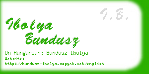 ibolya bundusz business card